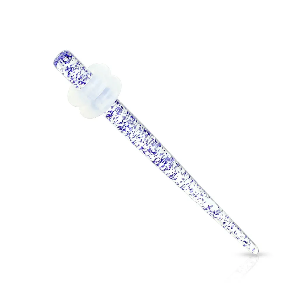 Ultra Glitter Solid Acrylic Taper with Clear O-Rings