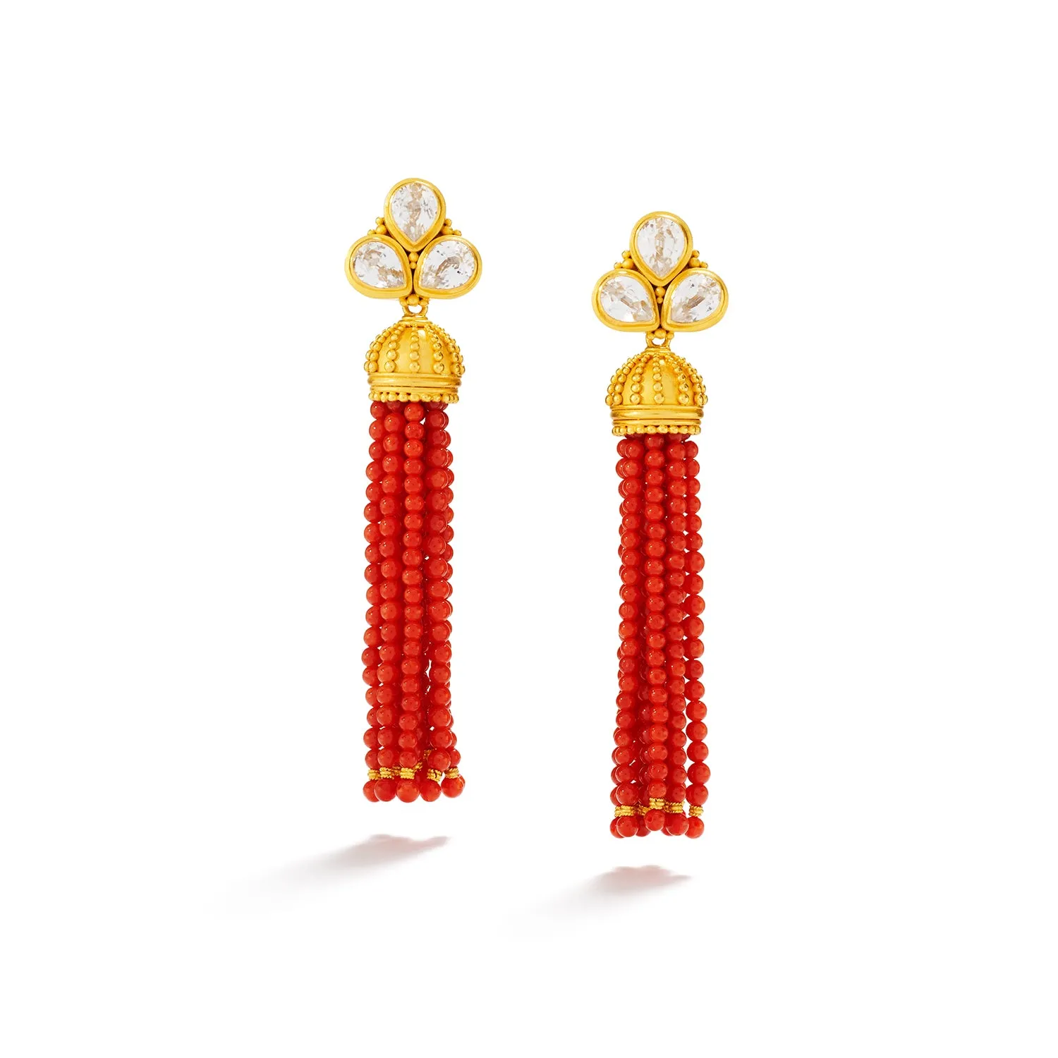 Urchin Tassel Drop Earrings