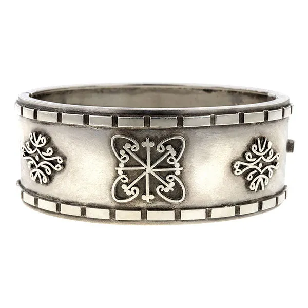 Victorian Silver Bangle Bracelet