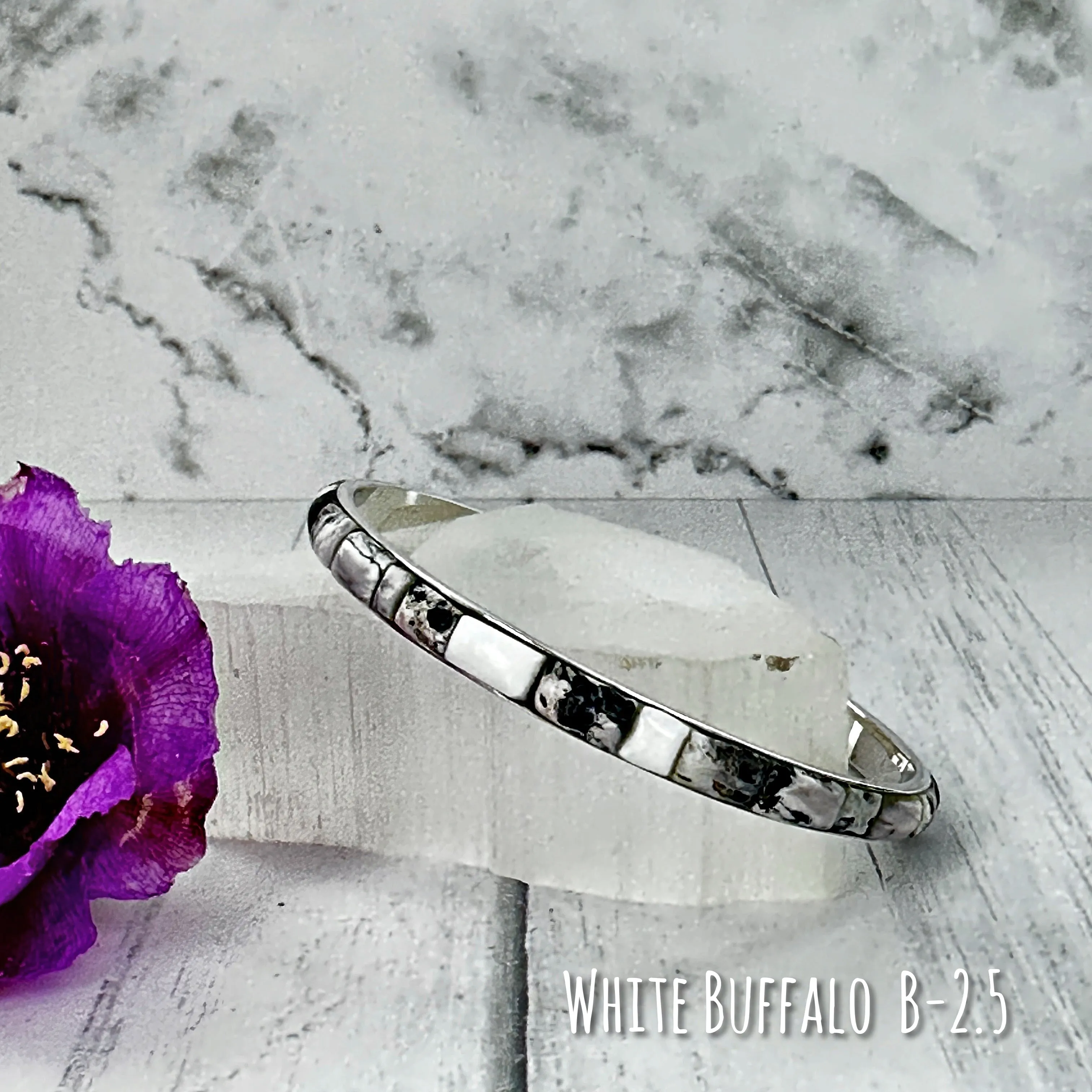 White Buffalo Bangle Bracelet