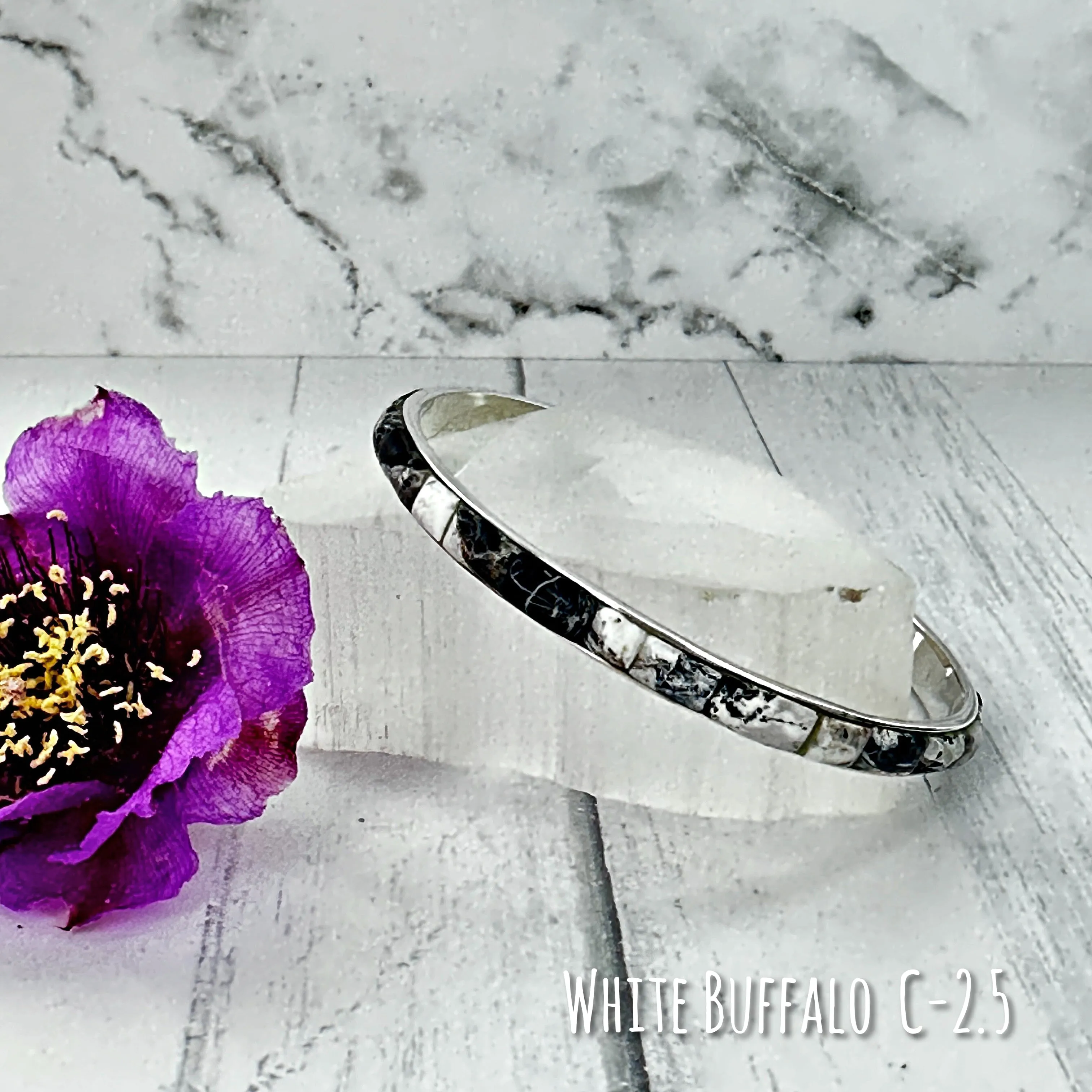 White Buffalo Bangle Bracelet