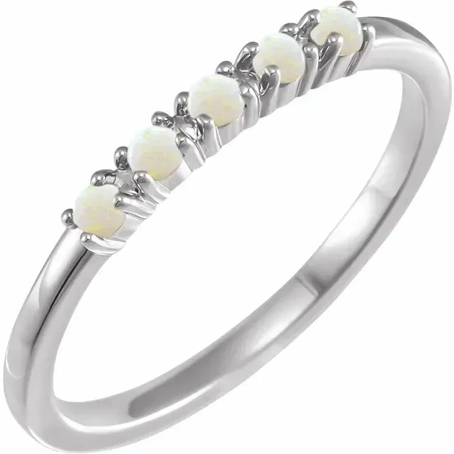 White Opal Gift Set: 3 Rings