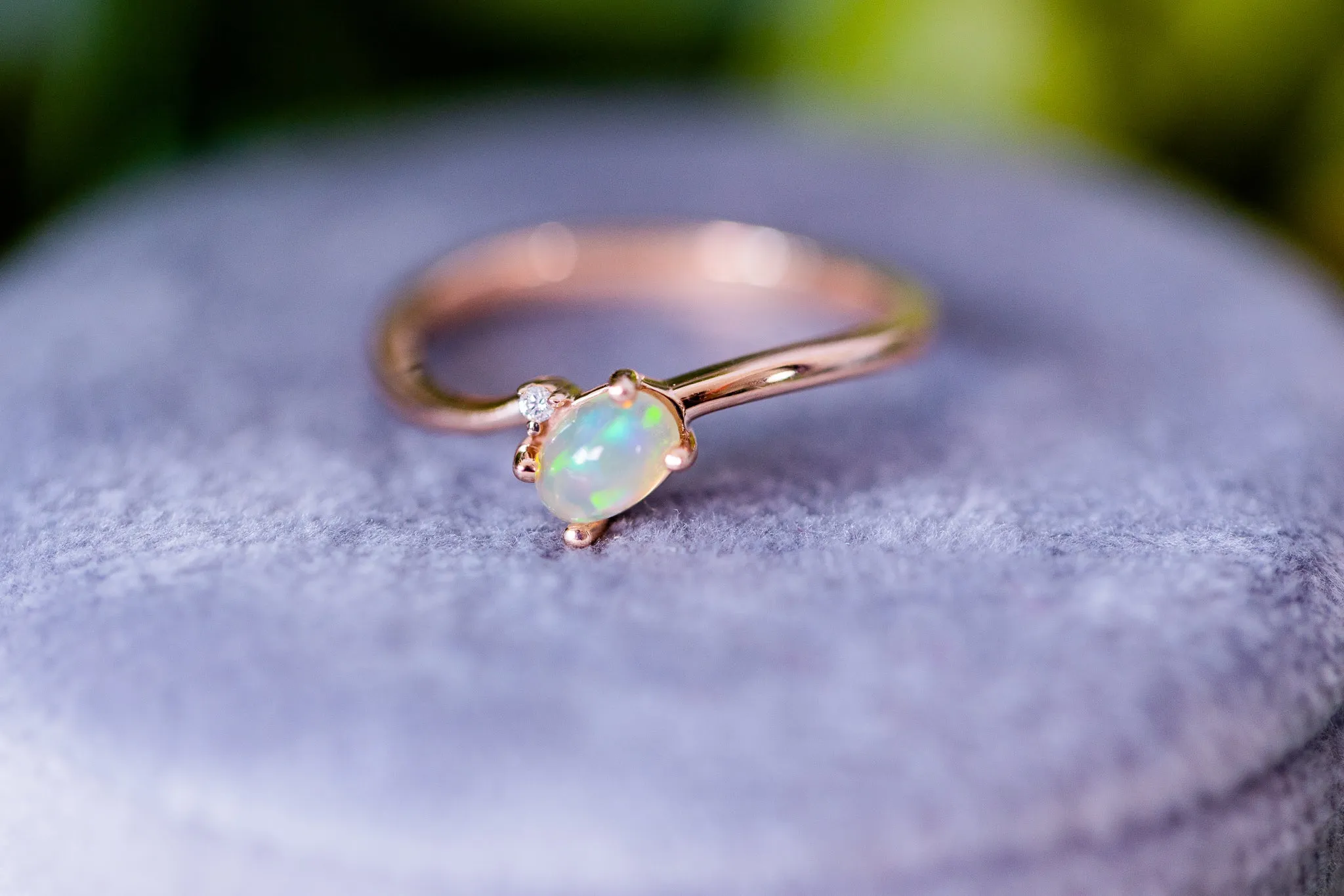 White Opal Gift Set: 3 Rings