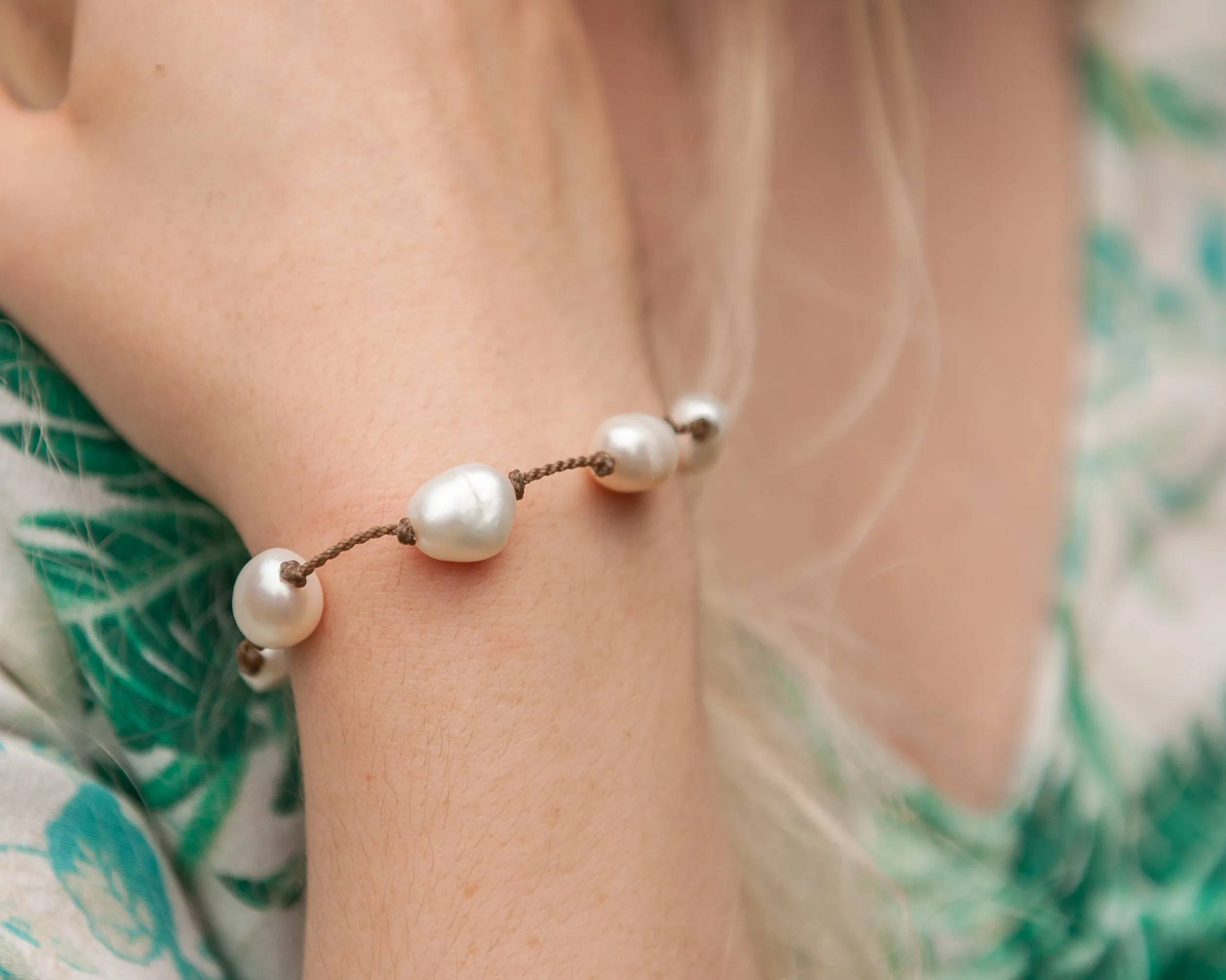 White Pearl Bracelets