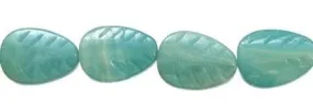 Wholesale Amazonite Bead Leaf Shape Gemstones 15x20mm