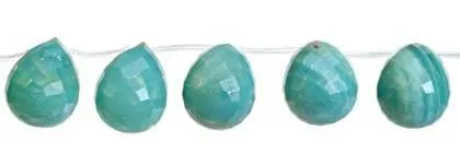 Wholesale Amazonite Bead Tear Drop Shape Faceted Gemstones 9-25mm