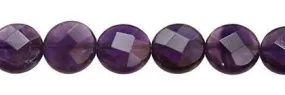 Wholesale Amethyst Bead Coin Shape Faceted Gemstones 6-10mm