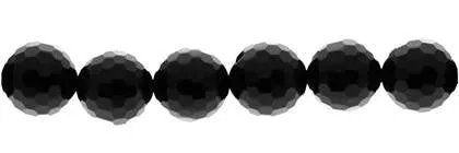 Wholesale Black Agate Bead Ball Round Shape Faceted Gemstones 3-16mm