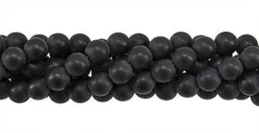 Wholesale Black Agate Bead Ball Round Shape Matte Gemstones 2-10mm