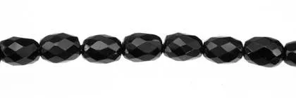 Wholesale Black Agate Bead Barrel Faceted Gemstones 6x8mm