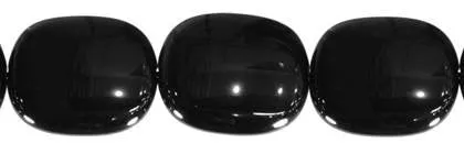 Wholesale Black Color Agate Bead Oval Shape Faceted Gemstones 24-28mm