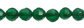 Wholesale Green Jade Color Agate Bead Faceted Ball Shape Gemstones 3-16mm