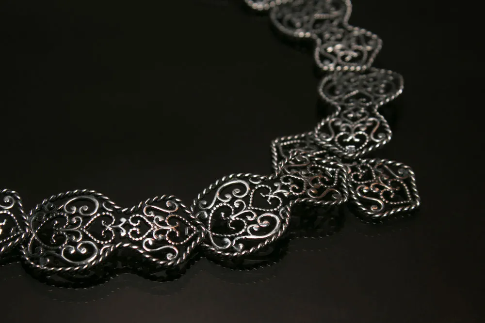 Wide sterling silver choker “Frida”