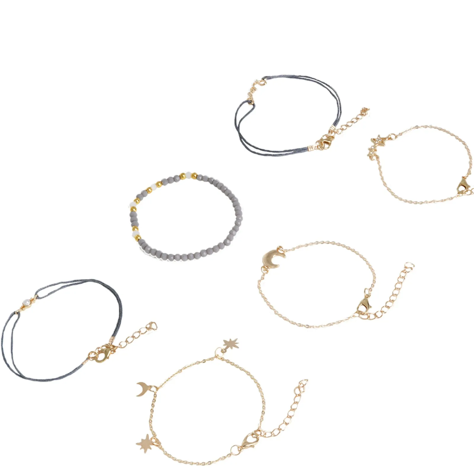 Wish Upon Gold Set of 6 Bracelets