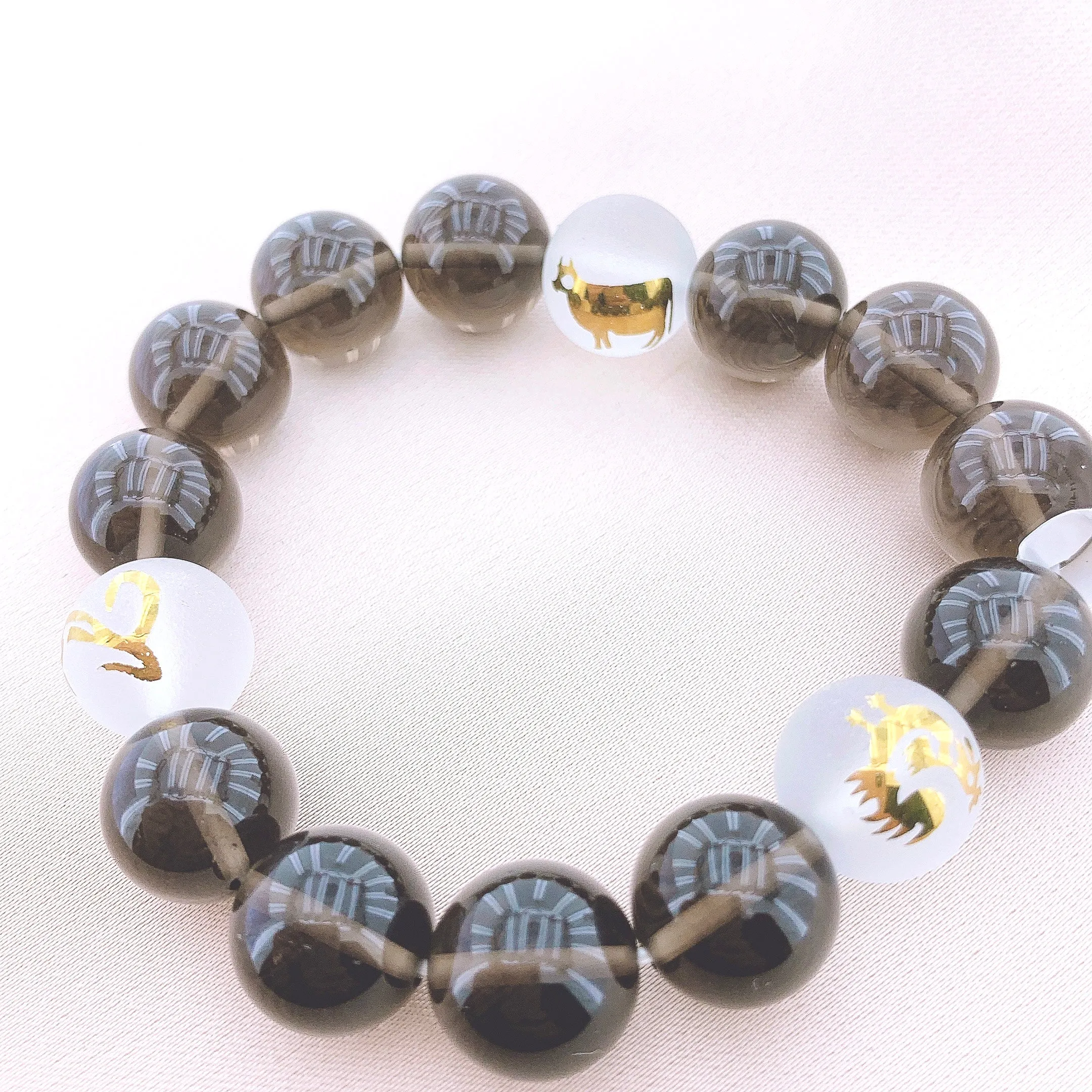 Women's Fashion Tea-coloured Crystal Beads Gemstone Bracelets