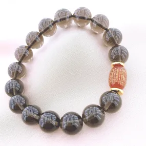 Women's Fashion Tea-coloured Crystal Beads Gemstone Bracelets