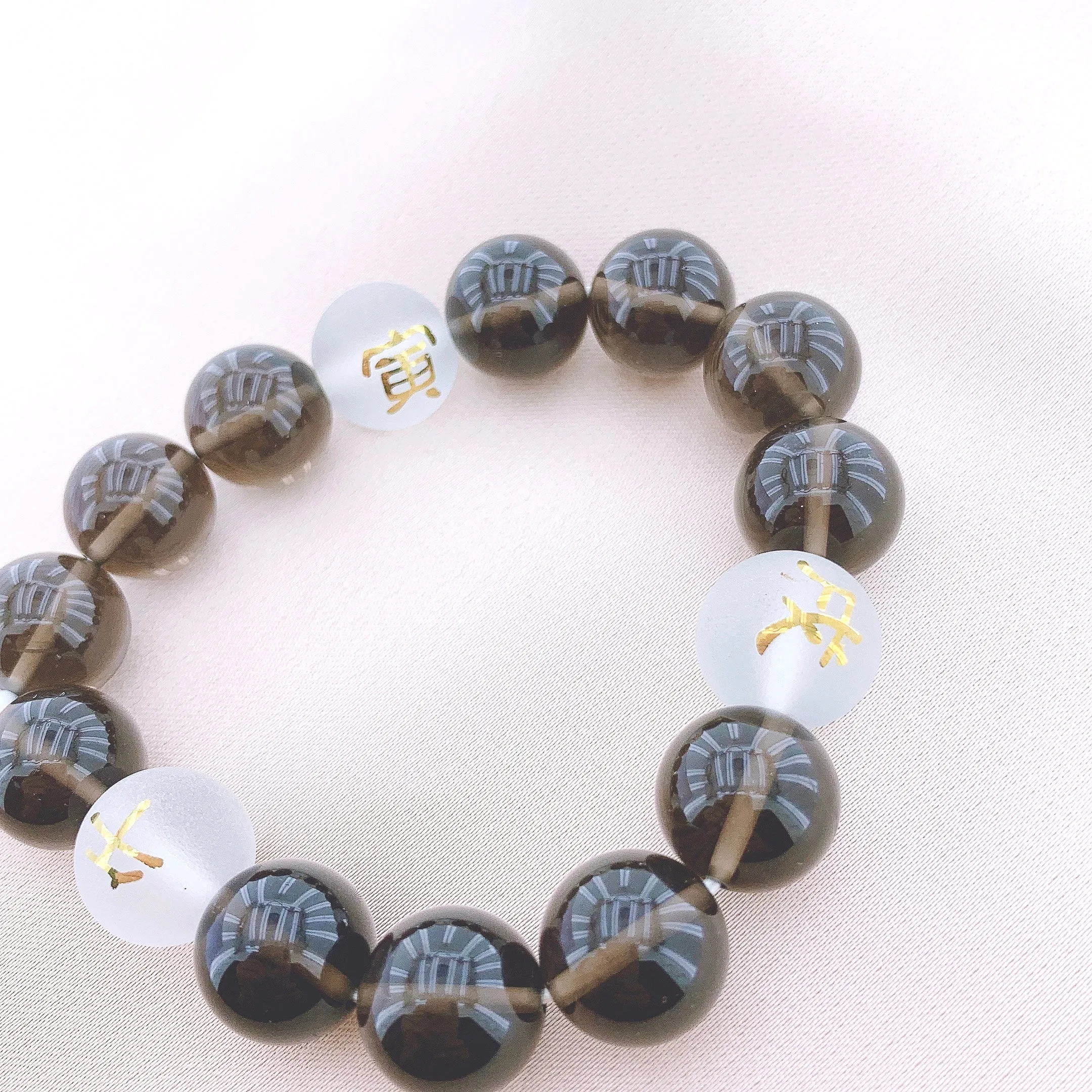 Women's Fashion Tea-coloured Crystal Beads Gemstone Bracelets